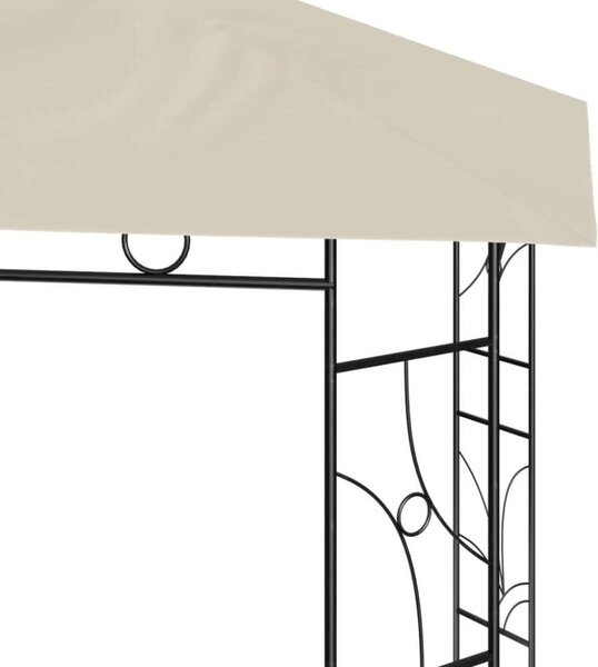 VidaXL Kerti Pavilon - 3x3x2,7m, Acél, Krémszínű