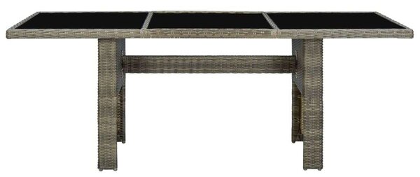 VidaXL Kerti Asztal - Polyrattan - Üveg - 200x100cm