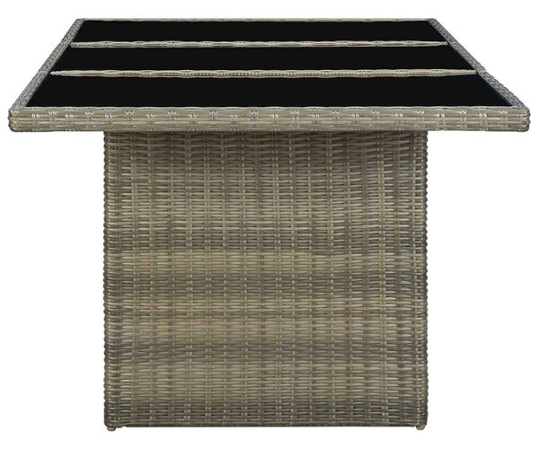 VidaXL Kerti Asztal - Polyrattan - Üveg - 200x100cm