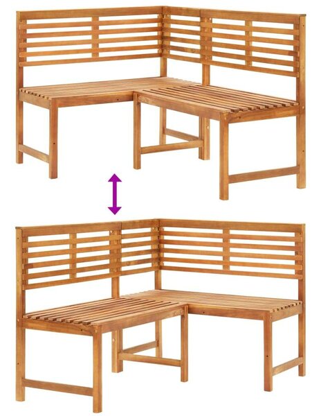 VidaXL Akácfa Sarokpad - 140 cm