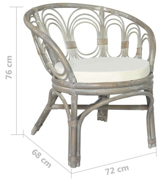 Rattan Szék - Kényelmes Ülőalkalmatosság - 72x68x76 cm