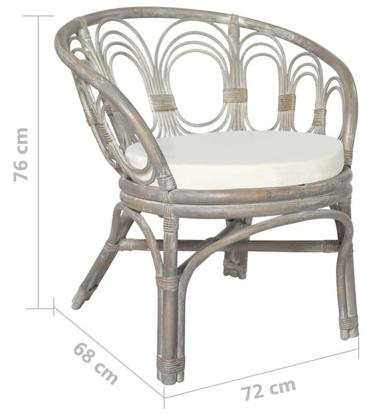 Rattan Szék - Kényelmes Ülőalkalmatosság - 72x68x76 cm