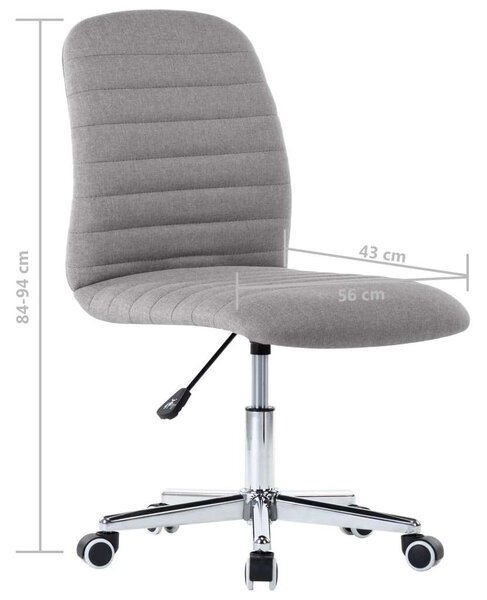 VidaXL - Szövet Étkezőszék - 6 db - Világosszürke