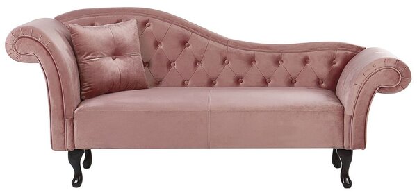Bal oldali dívány LATTES Bársony Rózsaszín