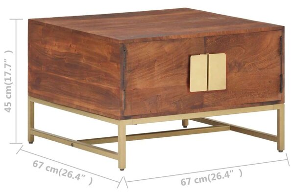 VidaXL Akácfa Dohányzóasztal - 67x67x45 cm