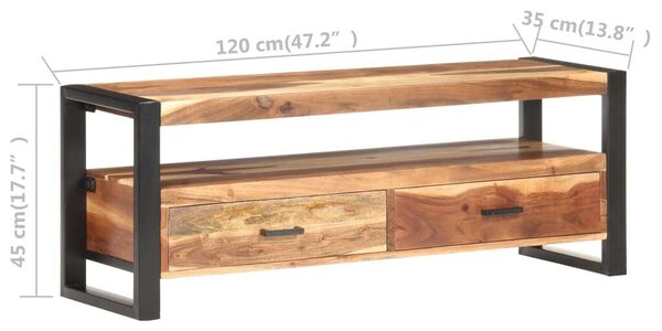 VidaXL Fa TV-szekrény - 120cm - Mézszín