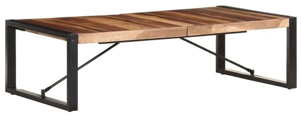VidaXL paliszander felületű tömör fa dohányzóasztal 140 x 70 x 40 cm