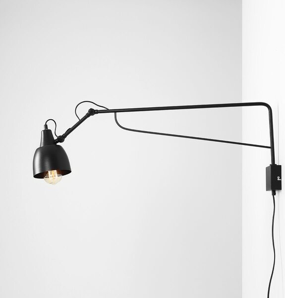 Aldex loft skandináv fali lámpa soho fekete ald1002c1_d