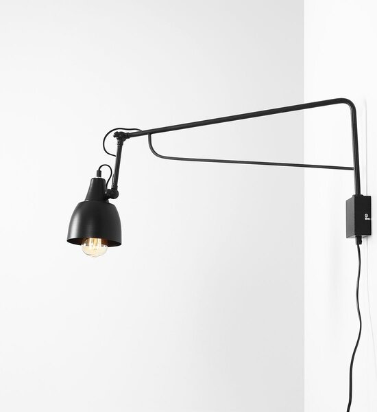 Aldex loft skandináv fali lámpa soho fekete ald1002c1_d