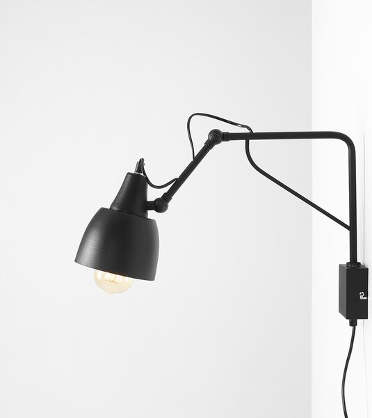 Aldex loft skandináv fali lámpa soho fekete ald1002c1_m