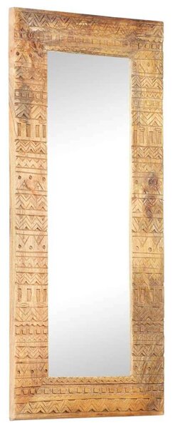 VidaXL kézzel faragott tömör mangófa tükör 110 x 50 x 11 cm