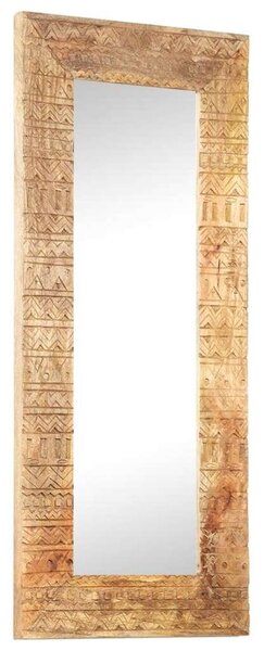 VidaXL kézzel faragott tömör mangófa tükör 110 x 50 x 11 cm