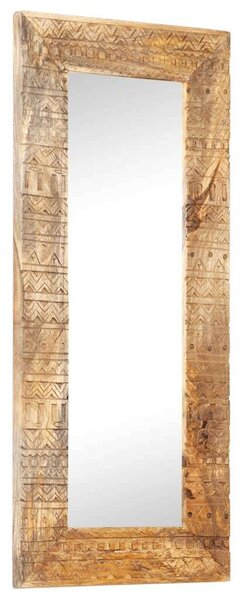 VidaXL kézzel faragott tömör mangófa tükör 110 x 50 x 11 cm