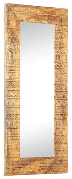 VidaXL kézzel faragott tömör mangófa tükör 110 x 50 x 11 cm