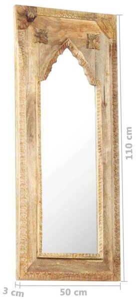 VidaXL tömör mangófa tükör 50 x 3 x 110 cm