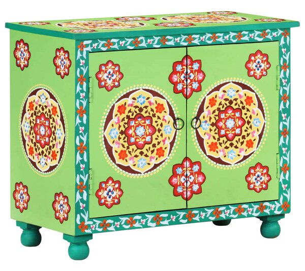 VidaXL kézzel festett többszínű tömör mangófa tálaló 70 x 35 x 60 cm