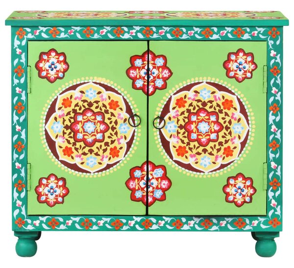 VidaXL kézzel festett többszínű tömör mangófa tálaló 70 x 35 x 60 cm