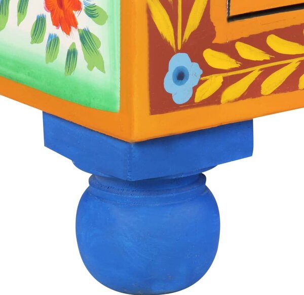 VidaXL kézzel festett tömör mangófa tálalószekrény 70 x 35 x 60 cm