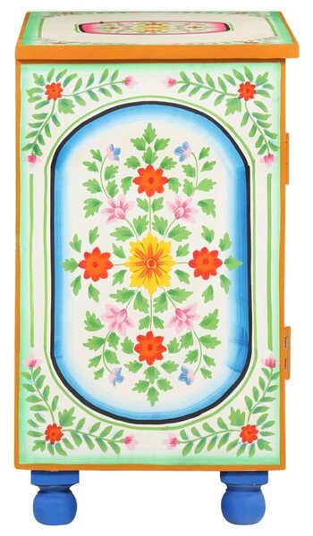 VidaXL kézzel festett tömör mangófa tálalószekrény 70 x 35 x 60 cm