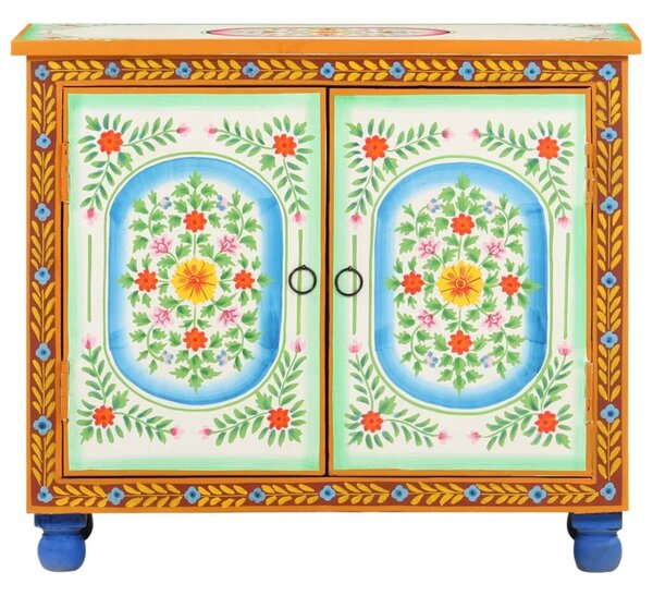 VidaXL kézzel festett tömör mangófa tálalószekrény 70 x 35 x 60 cm