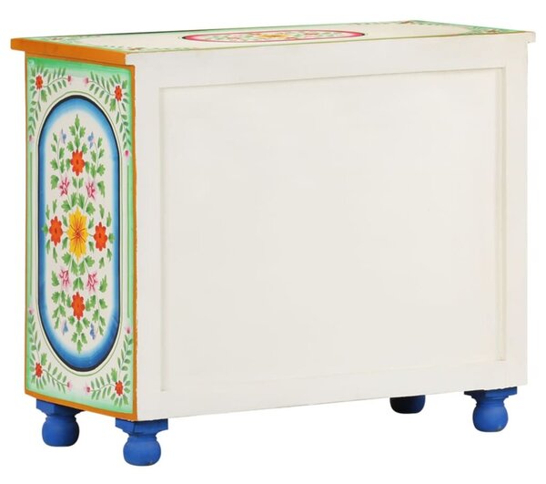 VidaXL kézzel festett tömör mangófa tálalószekrény 70 x 35 x 60 cm