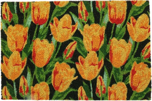 Kókuszszőnyeg Narancssárga tulipán, 39 x 59 cm