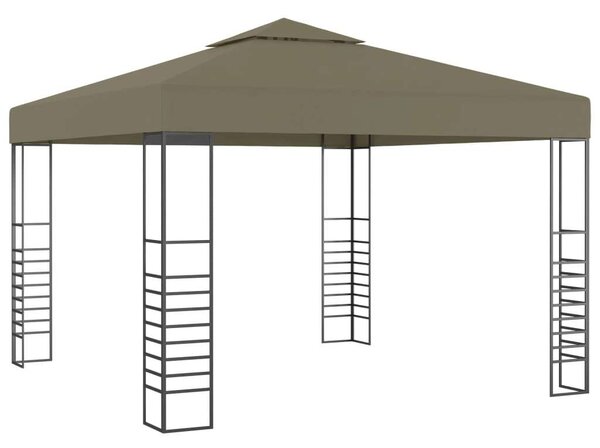 VidaXL kerti pavilon LED fényfüzérrel 3 x 3 m, tópszínű