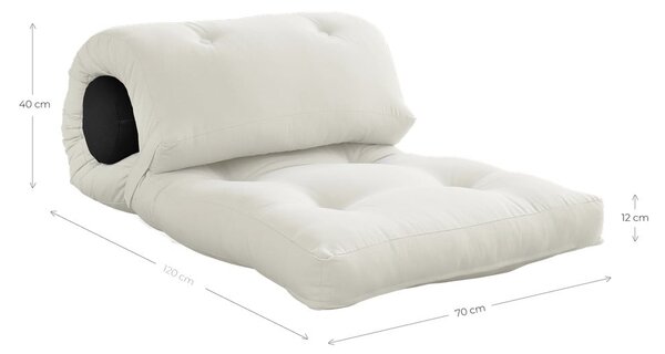 Szürkésbézs futon matrac 70x200 cm Wrap Beige/Dark Grey – Karup Design