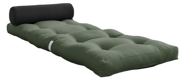 Zöldesszürke futon matrac 70x200 cm Wrap Olive Green/Dark Grey – Karup Design