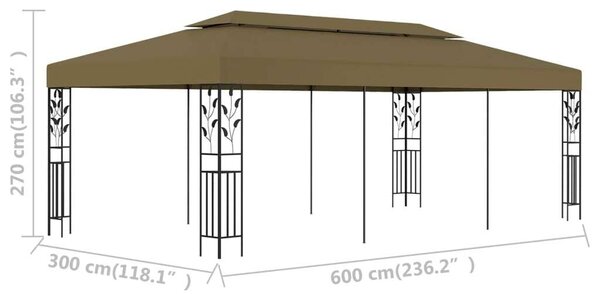 VidaXL Pavilon - Kerti Sátor - 6x3m