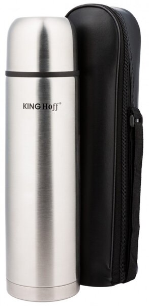 Kinghoff termosz / utazóbögre tartóval 500ml - inox (KH-4052)