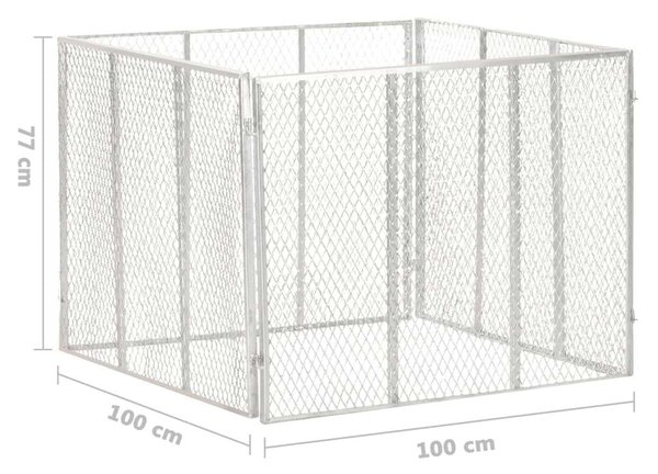 VidaXL Komposztáló - Galvanizált Vas - 100x100x77 cm