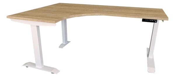 ALB-AL160/110 állítható magasságú fémvázas sarok íróasztal fehér vázzal, jobbos (392515)