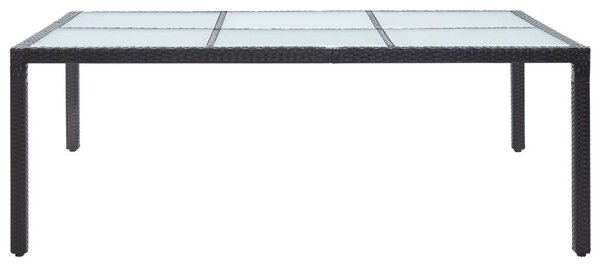 VidaXL Polyrattan Étkezőasztal - Fekete - 200x150 cm