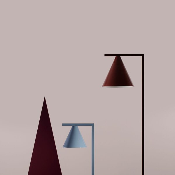 Aldex modern skandináv állólámpa form red wine fekete piros ald1108a15
