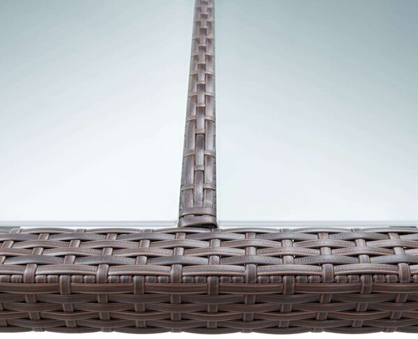 VidaXL Kültéri Étkezőasztal - Polyrattan - Barna - 200x150 cm
