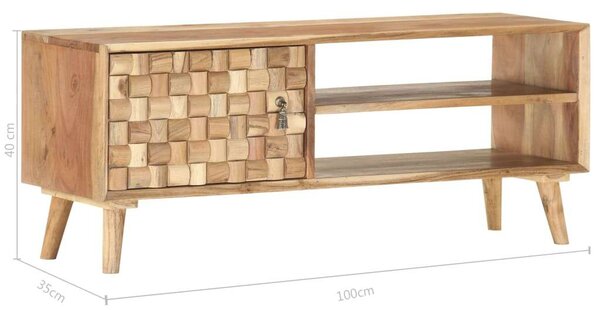 VidaXL Akácfa TV-szekrény - 100x35x40 cm