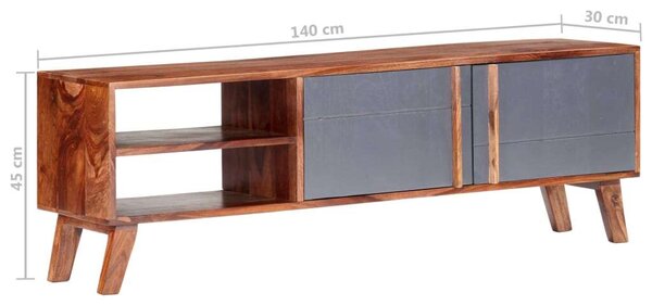 VidaXL Tömörfa TV-szekrény - 140 cm
