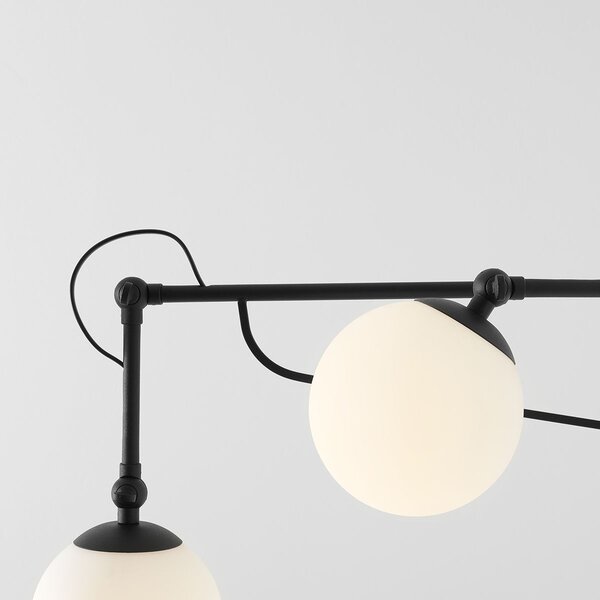 Aldex loft fali lámpa soho glass 2 fehér fekete ald1105d1