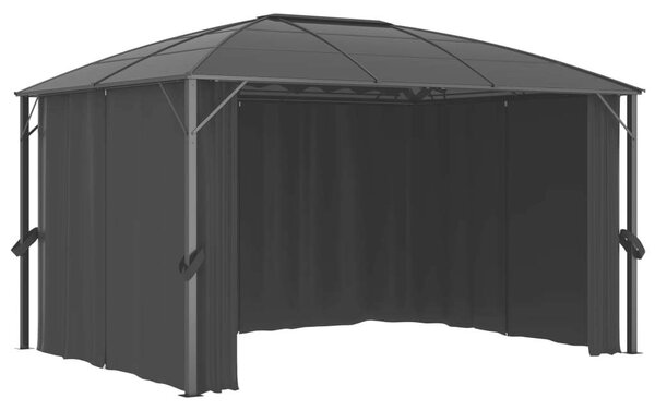 VidaXL Kerti Pavilon 400x300x265 cm, Antracitszürke