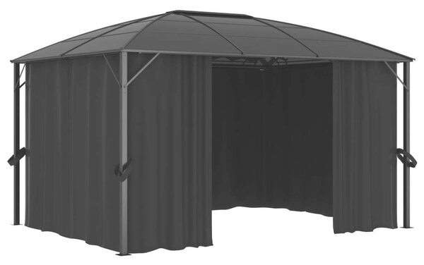 VidaXL Kerti Pavilon 400x300x265 cm, Antracitszürke