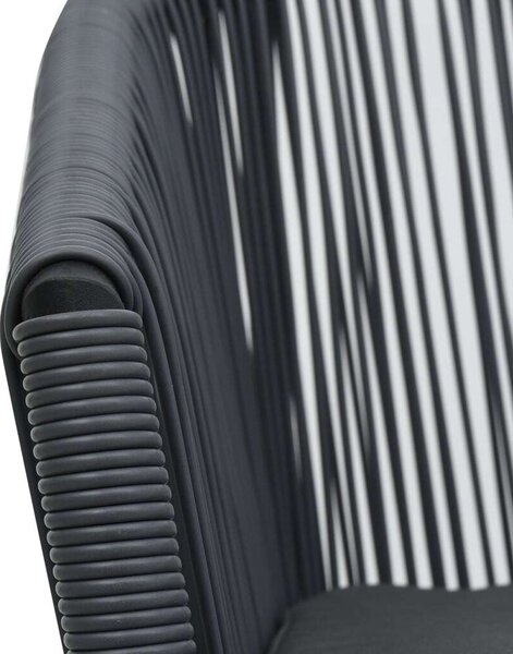 VidaXL Kert Szék - PE Rattan - Antracitszürke - 2 db
