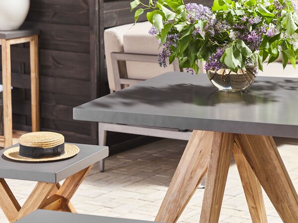 Kerti asztal OLBIA 90 cm 90 cm Beton Szürke