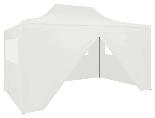 VidaXL Összecsukható Sátor - Fehér - 3x4,5m