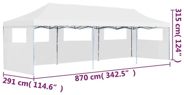 VidaXL Összecsukható Sátor - 3x9m Fehér
