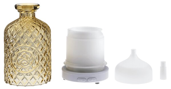 KONDELA Ultrahangos aroma diffúzor, sárga, GILI
