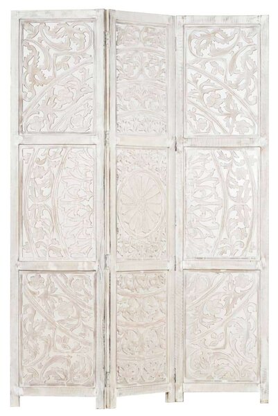 Mangófa Paraván - Kézzel Faragott - 3 Panel - 120x165 cm