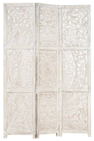 Mangófa Paraván - Kézzel Faragott - 3 Panel - 120x165 cm