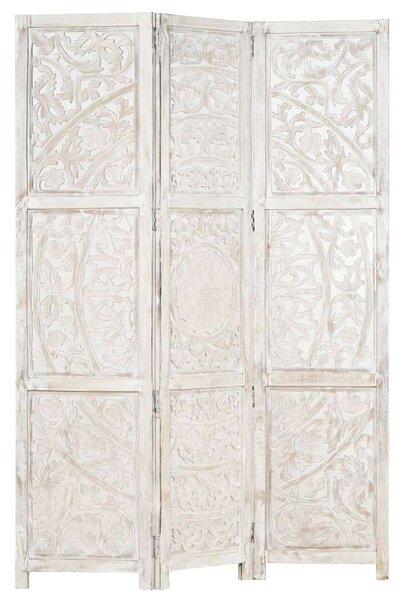 Mangófa Paraván - Kézzel Faragott - 3 Panel - 120x165 cm