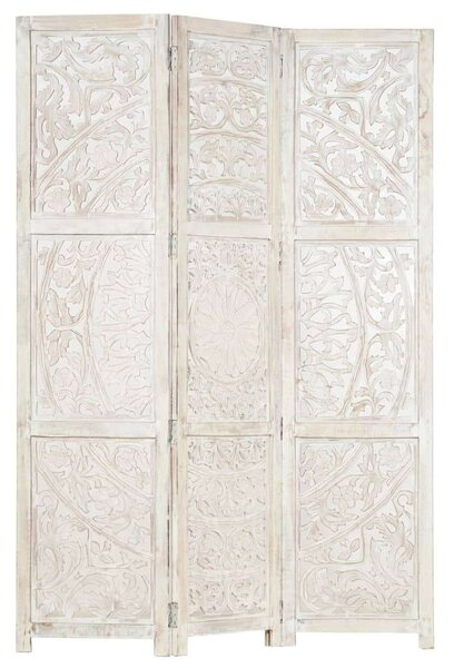 Mangófa Paraván - Kézzel Faragott - 3 Panel - 120x165 cm